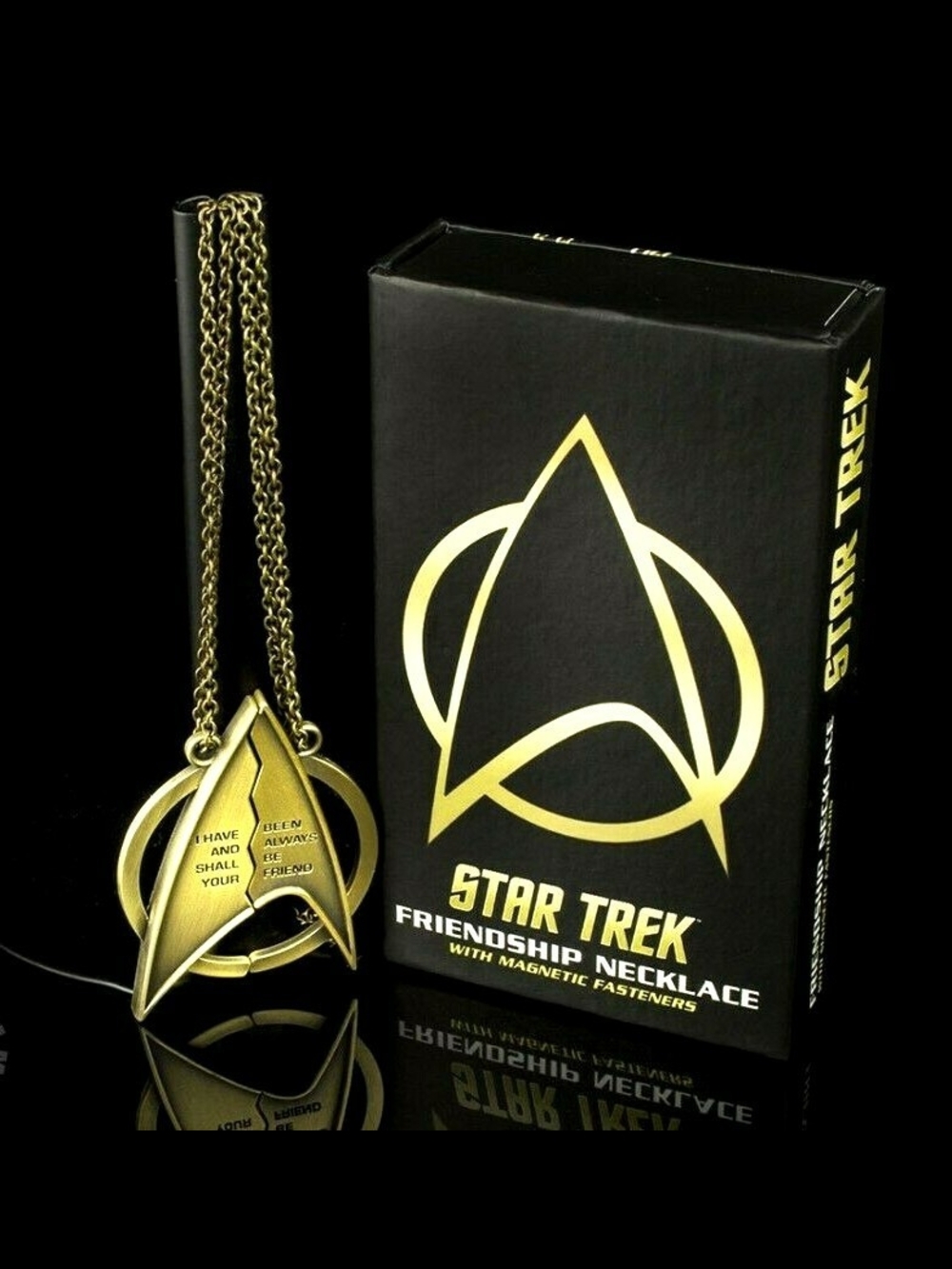 Star Trek Friendship Necklace in Gold Tone